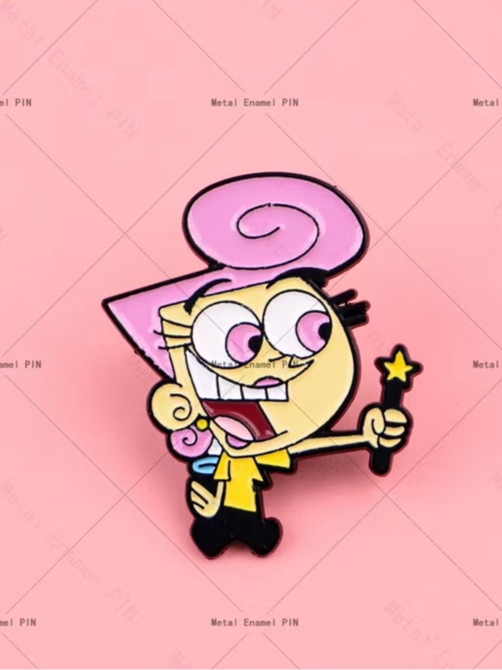 Pink Fairy Character Enamel Pin - Women Accessories